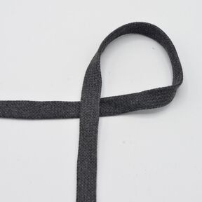 Flad kordel Hættetrøje Bomuld Melange [15 mm] – antracit, 