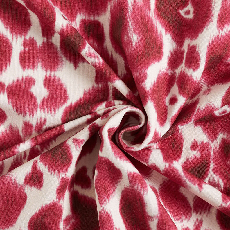 GOTS French Terry batik-leomønster | TCC x LOOKS by Wolfgang Joop – bær/creme,  image number 5