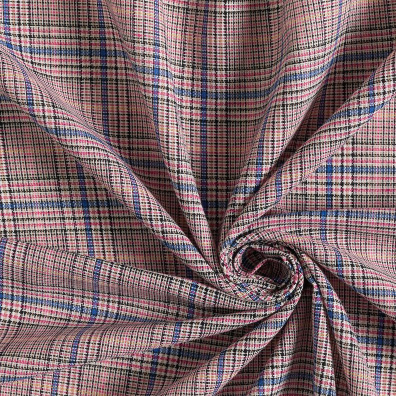 Bomuldsblanding fint ternet mønster – intens pink/kongeblå,  image number 3