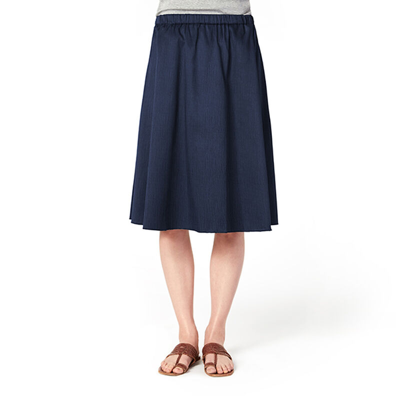 Musselin/Dobbelt-Crincle stof – marineblå,  image number 7