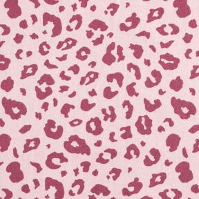 Bomuldsflonel leopardprint &ndash; rosa/pink, 