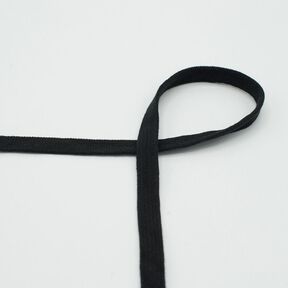 Flad kordel Hættetrøje Bomuld [15 mm] – sort, 