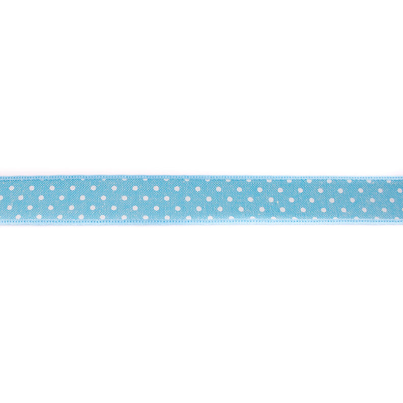 Vævet bånd Chambray Prikker – lys turkis,  image number 1