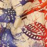 Viskosestof Batik-blade – sand/orange,  thumbnail number 2