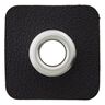 Læderimitat øskenpatch [ 8 mm ] – sort/sølv,  thumbnail number 1