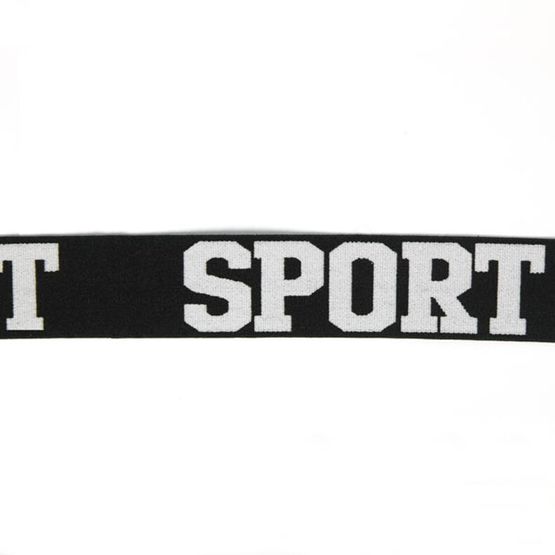 Gummibånd sport – sort/hvidt,  image number 1
