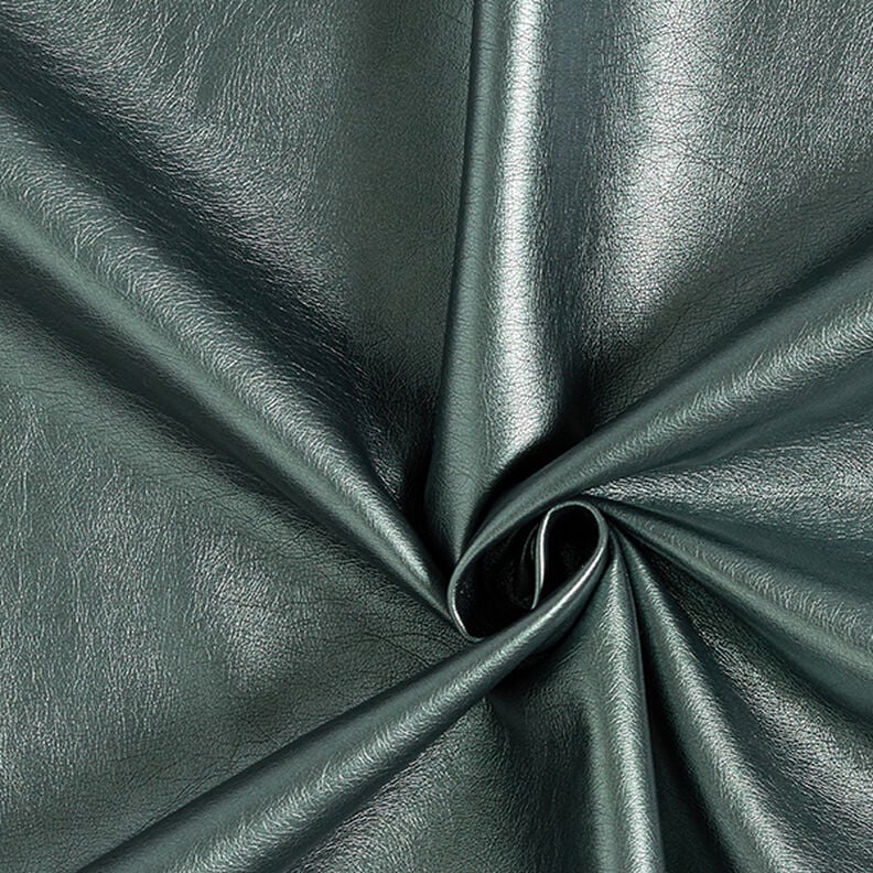 Kunstlæder Metallic-glans – mørkegrøn,  image number 1