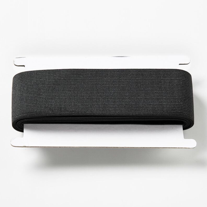 Glat gummibånd [3 m | 50 mm] – sort,  image number 1