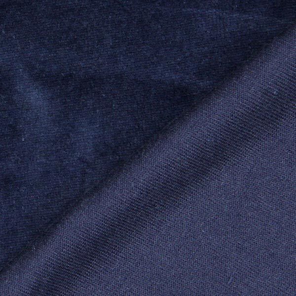 Nicki stof Ensfarvet – marineblå,  image number 3