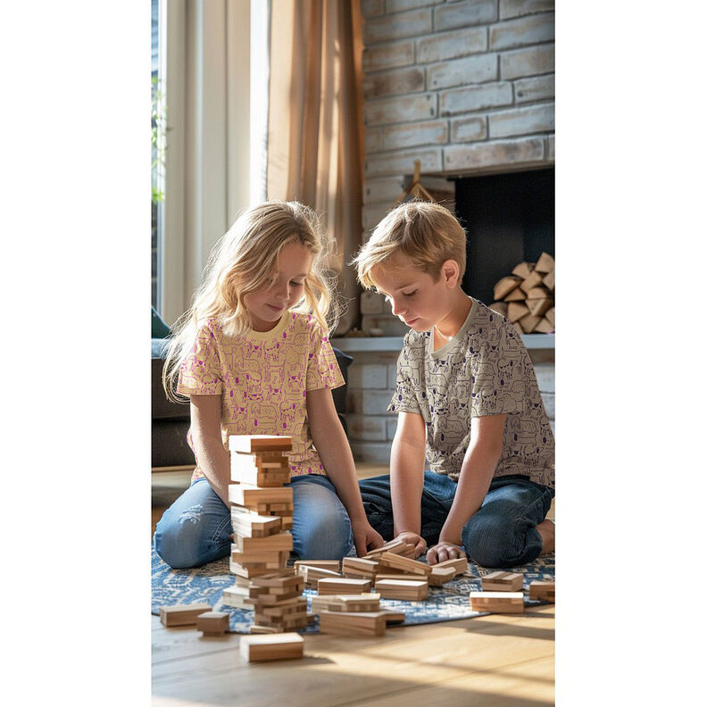 Bomuldsjersey hunde | by Poppy – anemone/marineblå,  image number 6