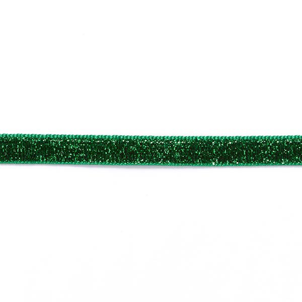Fløjlsbånd Metallisk [10 mm] – Mørkegrøn,  image number 2