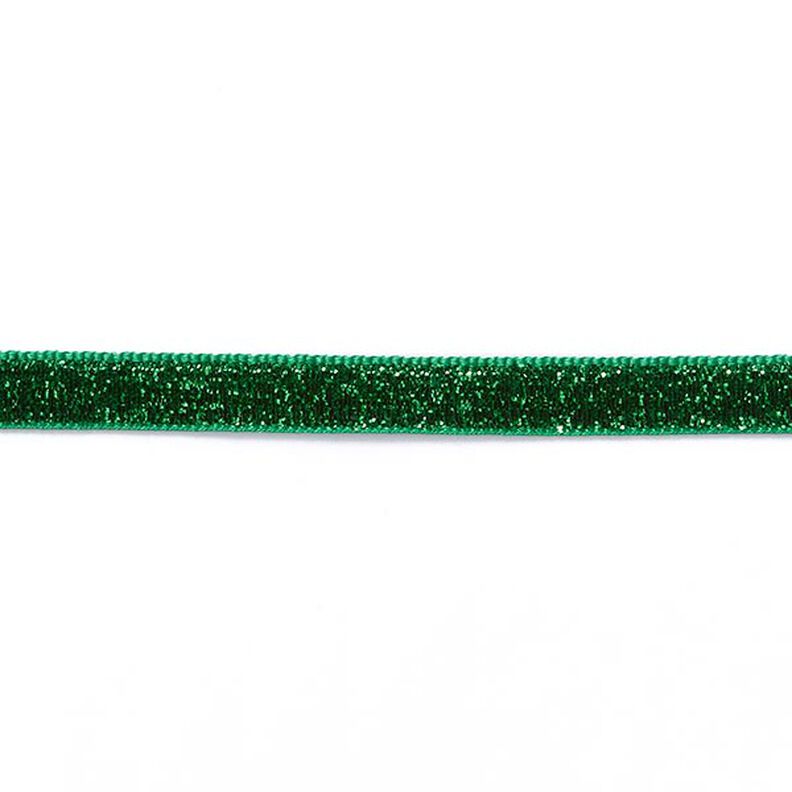 Fløjlsbånd Metallisk [10 mm] – Mørkegrøn,  image number 2