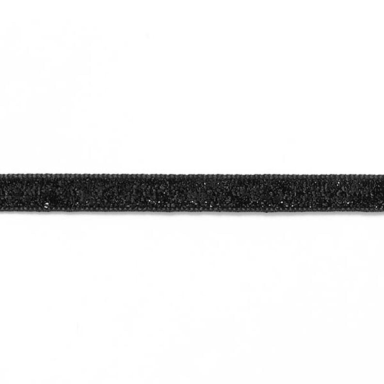 Fløjlsbånd Metallisk [10 mm] – sort,  image number 2