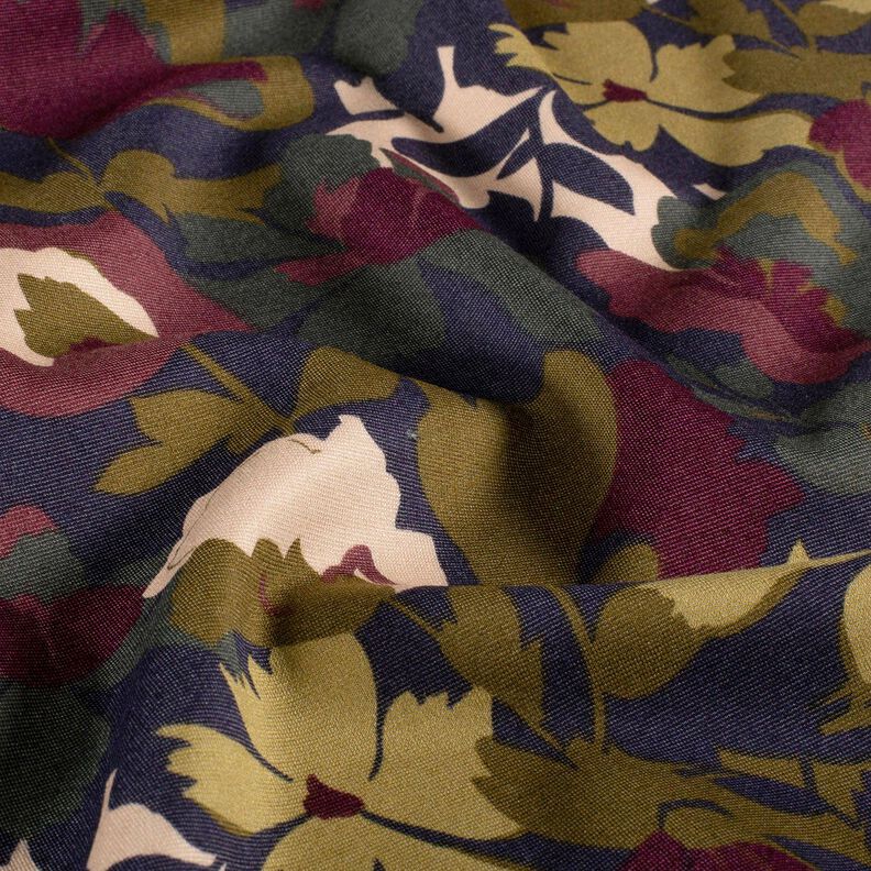 Romanit jersey blomstereng – marineblå/merlot,  image number 2