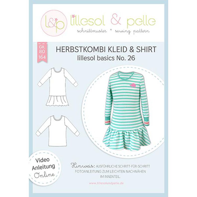Efterårskombination Kjole og T-shirt Lillesol & Pelle No. 26 | 80 - 164,  image number 1