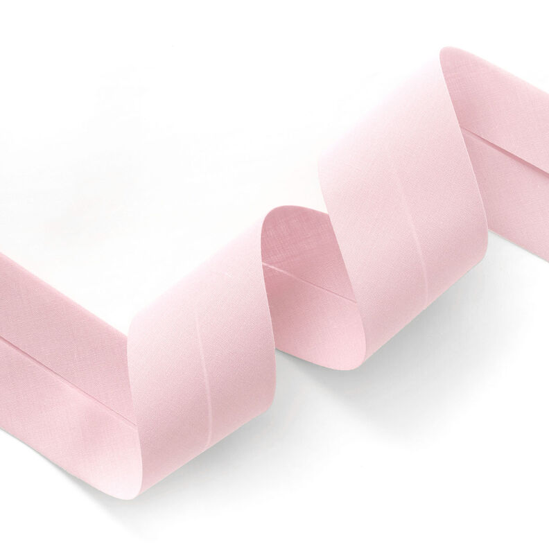 Skråbånd Polycotton [50 mm] – lys rosa,  image number 1