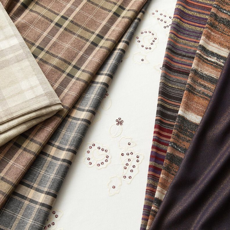 jersey glitter sl&oslash;rede striber &ndash; brun/sort,  image number 6