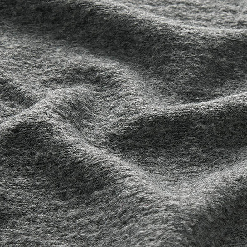 Frakkestrik uldblanding melange – granit,  image number 2