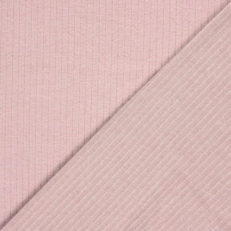 Superblød ribstrik ensfarvet – lys gammelrosa,  image number 4