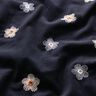 Babyfløjl broderede blomster – natblå,  thumbnail number 2