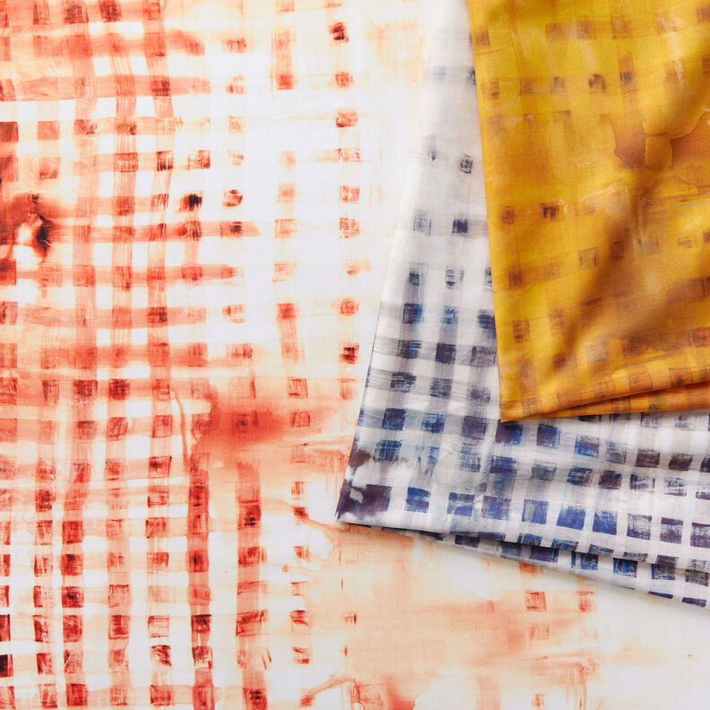 GOTS Bomuldsbatist bordurestof tern med farveforløb | TCC x LOOKS by Wolfgang Joop – marineblå,  image number 6