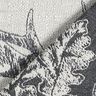 Dekorativt panelstof Gobelin hjort med edelweiss – grå,  thumbnail number 4