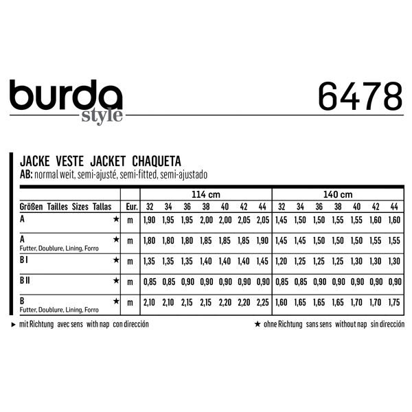 Jakke | Bluse, Burda 6478 | 32 - 44,  image number 9