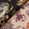 Dekorationsstof Gobelin blomster og fugle – sort/grøn,  thumbnail number 4