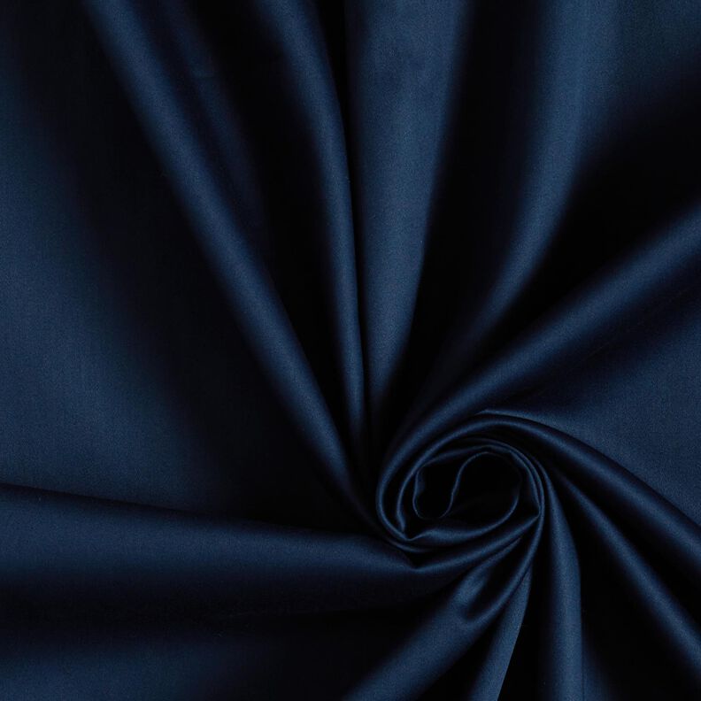 Bomuldssatin Ensfarvet – sort-blå,  image number 1