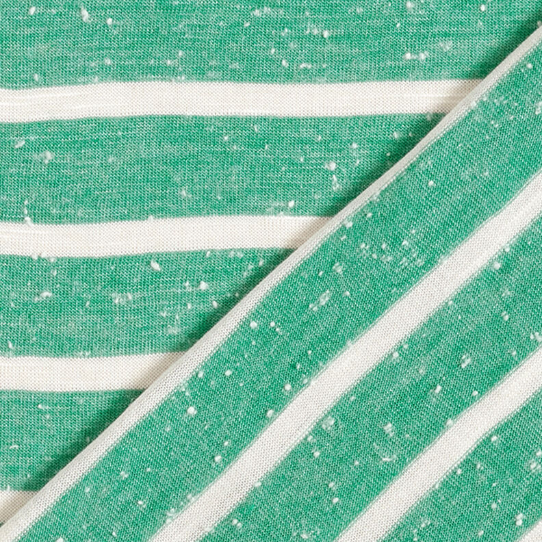 Viskosejersey striber på tværs – smaragdgrøn/hvid,  image number 4