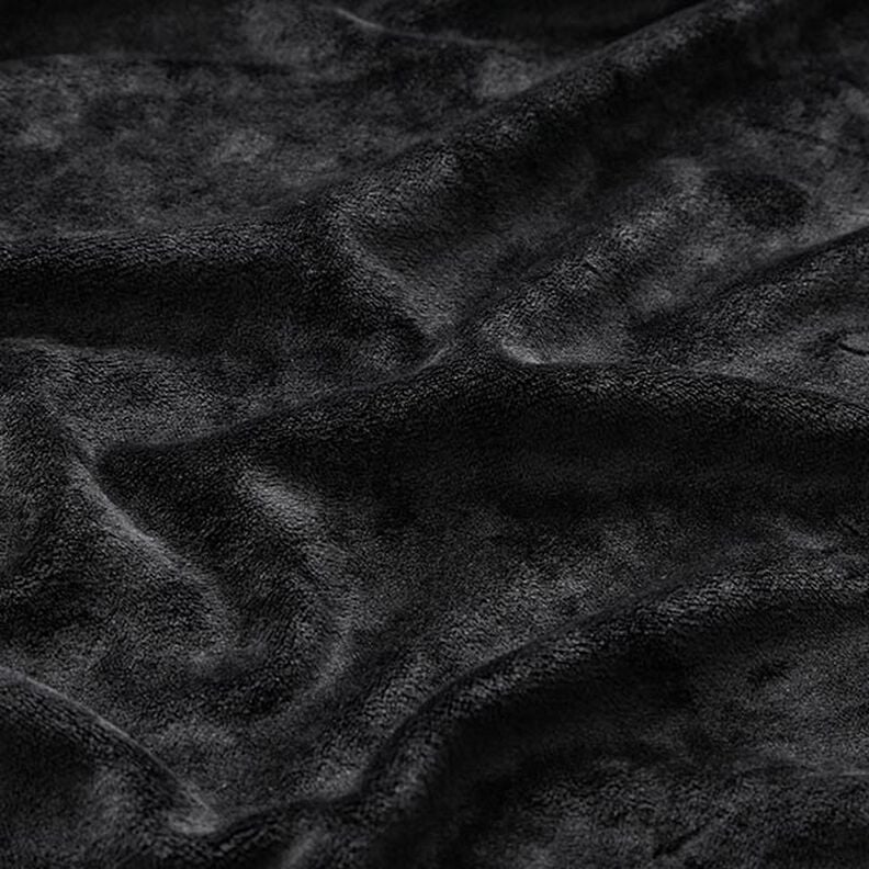 Nicki fløjl ensfarvet – sort,  image number 2
