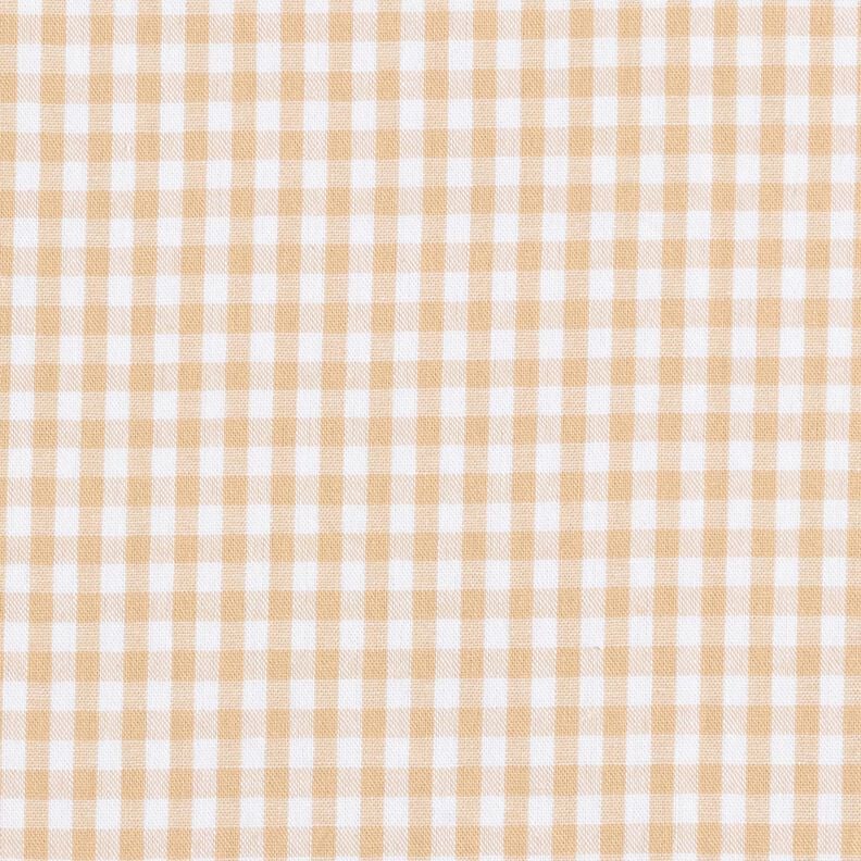 Bomuldsstof Poplin Vichy tern – beige,  image number 1