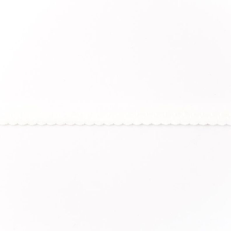 Elastisk indfatningsbånd Blonder [12 mm] – uldhvid,  image number 1