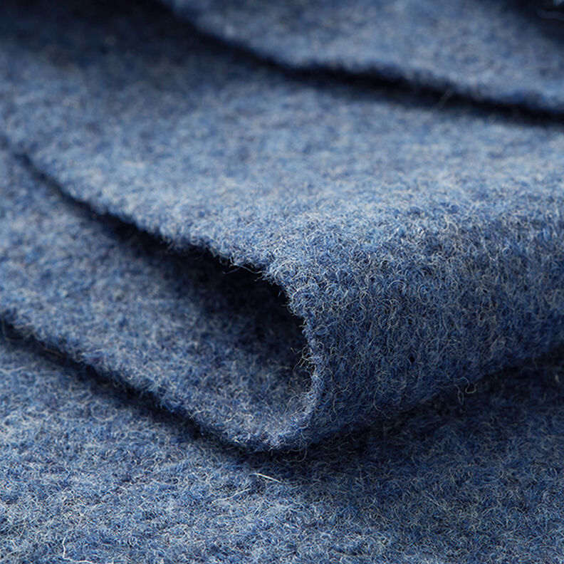 Uld-walkloden Melange – jeansblå,  image number 4