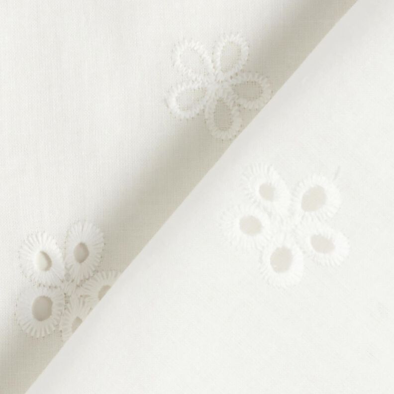Hulbroderi Blomster med b&oslash;lgede kanter &ndash; hvid,  image number 4