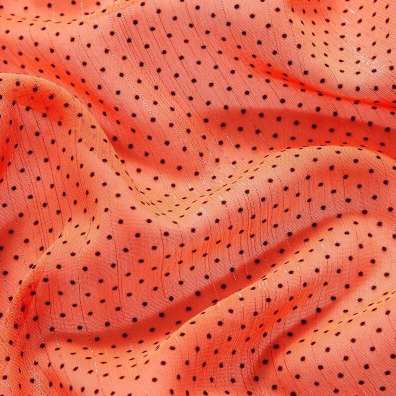 Chiffon glitterstriber og prikker &ndash; orange,  image number 2