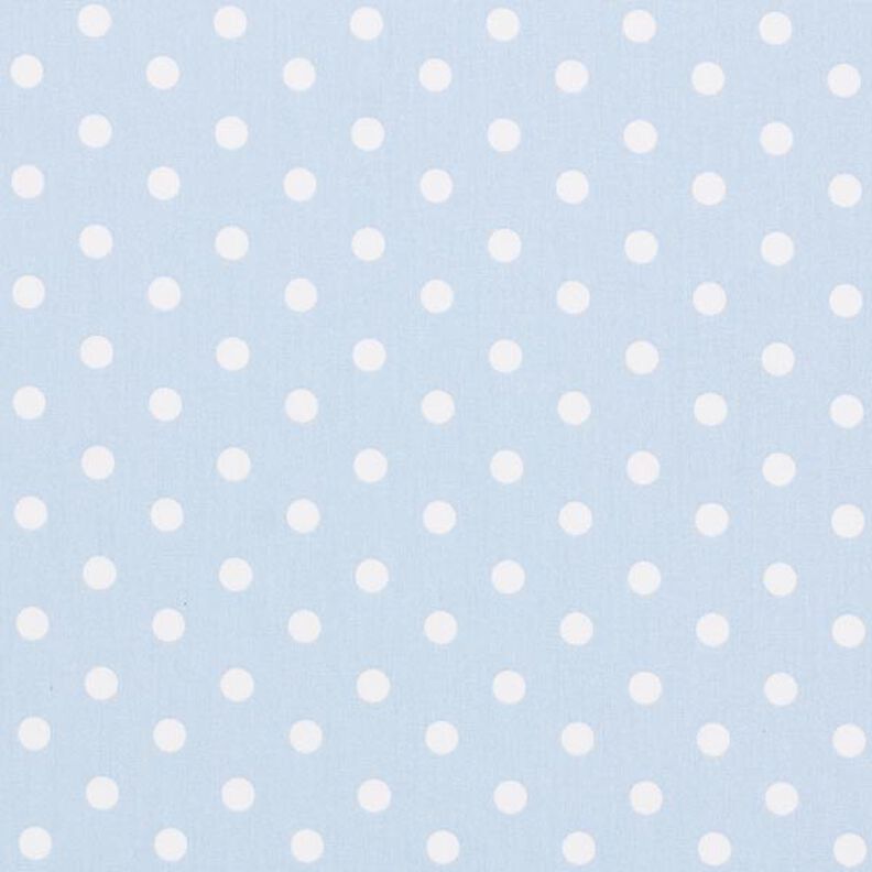 Bomuldspoplin store prikker – lyseblå/hvid,  image number 1