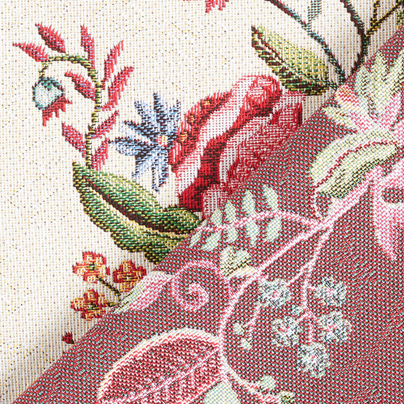 Dekorationsstykke Gobelin romantisk blomstermotiv – lysebeige,  image number 4