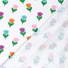 Bomuldsjersey stiliserede tulipaner – hvid/rødlilla,  thumbnail number 4