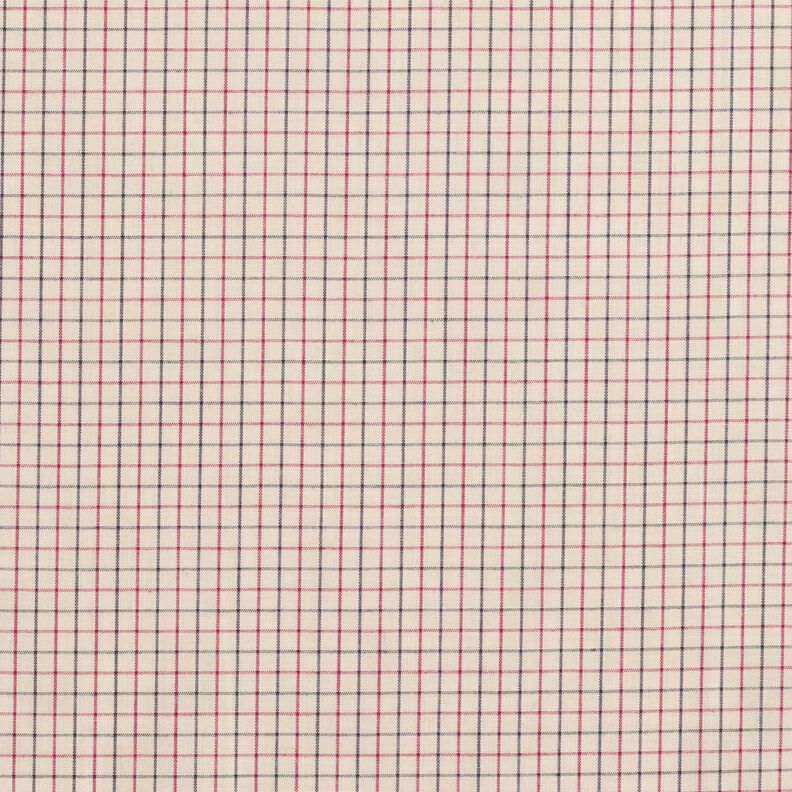 skjortestof med fine tern – beige/marineblå,  image number 1