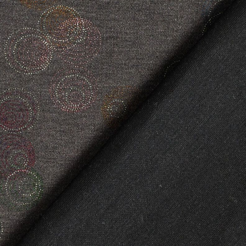 Viskosejersey farverige cirkler – stengrå,  image number 4