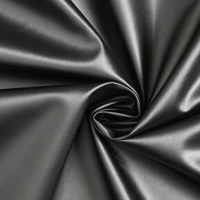 Polsterstof Læderimitat glitrende – stengrå, 