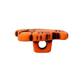 Polyesterknap øsken Hummer  - orange, 