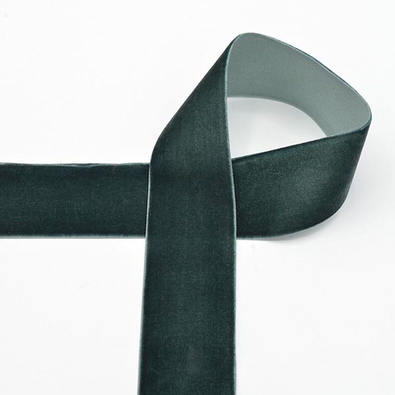 Fløjlsbånd [36 mm] – mørkegrøn,  image number 1