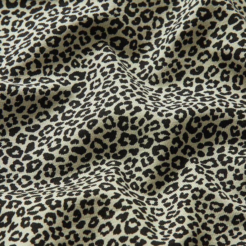 Bomuldsjersey Mini Leo-print – greige/sort,  image number 2