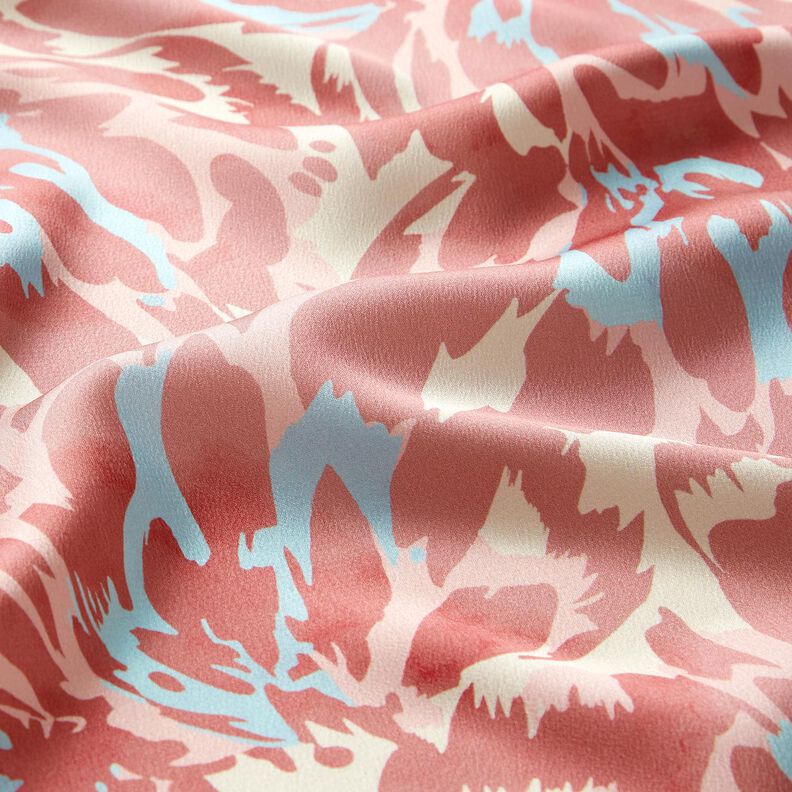 crepe-satin abstrakte blomsterblade &ndash; gammelrosa/creme,  image number 2