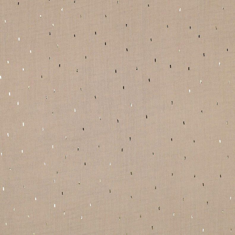 Musselin/Dobbelt-Crincle stof Firkant Folietryk | Poppy Fabrics – anemone/gold metallic,  image number 1