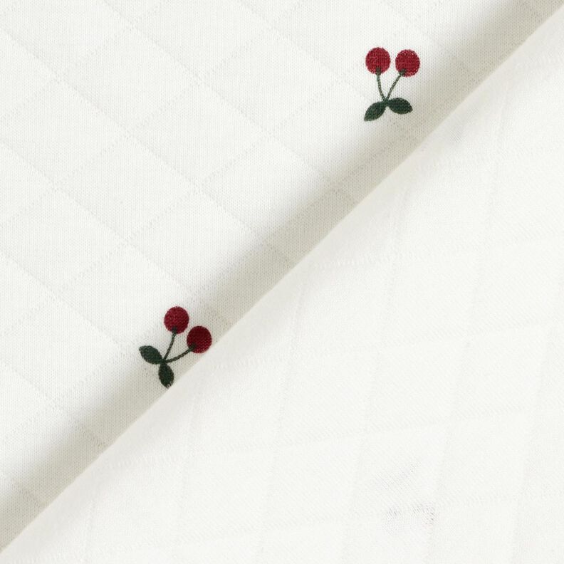 Doubleface Jersey kirsebær – elfenben,  image number 4