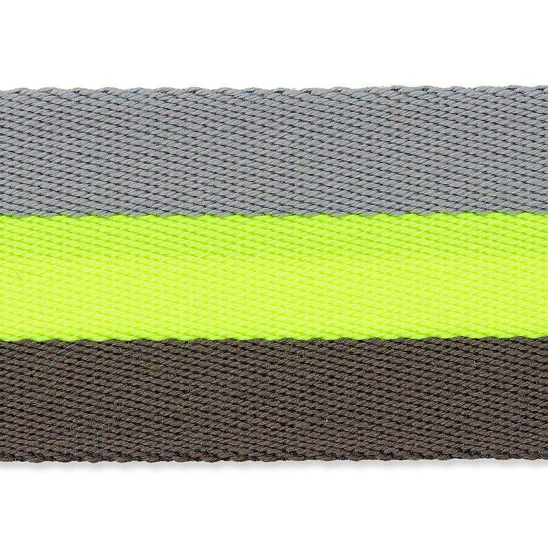 Bånd til taskerem Neon [ 40 mm ] – neongul/grå,  image number 4