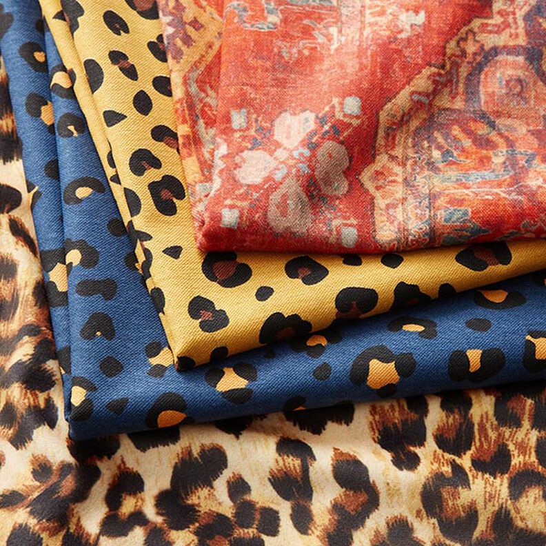 Dekorationsstof Halvpanama Etno-ornamenter – terracotta,  image number 5